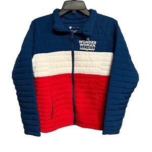 DC Comics Wonder Woman Quilted Puffer Run Series Lightweight Jacket M